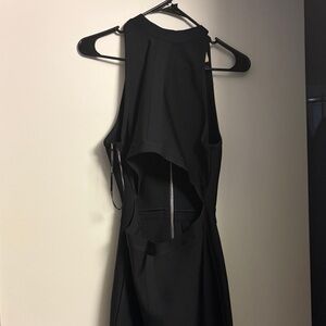 Herve Leger Chic Black Backless Dress
